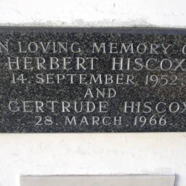 HISCOX Herbert -1952 &amp; Gertrude -1966