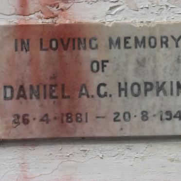 HOPKINS Daniel A.G. 1881-1949