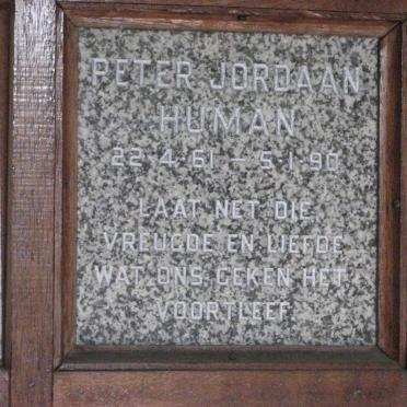 HUMAN Peter Jordaan 1961-1990