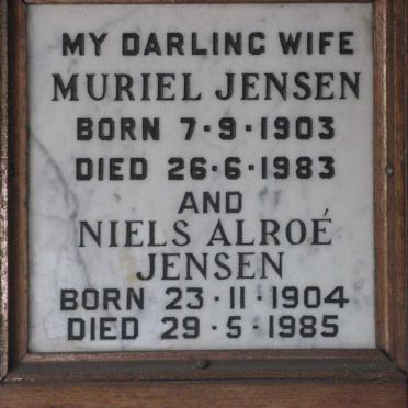 JENSEN Niels Alroe 1904-1985 &amp; Muriel 1903-1983