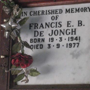 JONGH Francis E.B., de 1941-1977