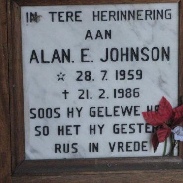 JOHNSON Alan E. 1959-1986 