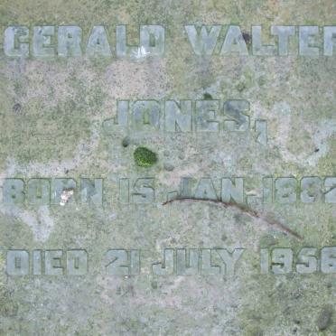 JONES Gerald Walter 1882-1956