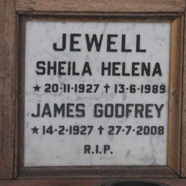 JEWELL James Godfrey 1927-2008 &amp; Sheila Helena 1927-1989