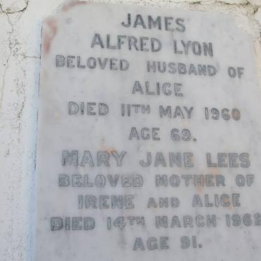 JAMES Alfred Lyon -1960 :: LEES Mary Jane -1962