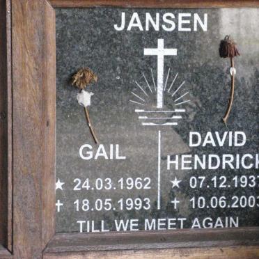 JANSEN David Hendrick 1937-2003 :: JANSEN Gail 1962-1993