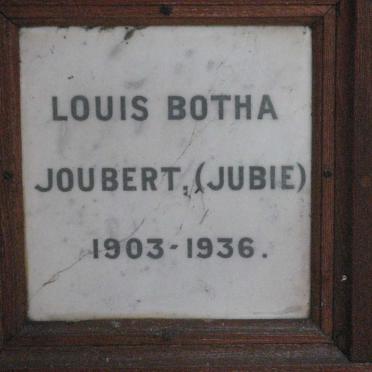 JOUBERT Louis Botha 1903-1936