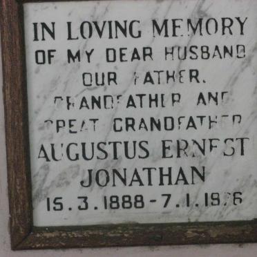 JONATHAN Augustus Ernest 1888-1976