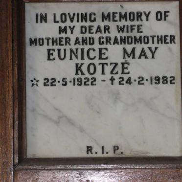 KOTZE Eunice May 1922-1982