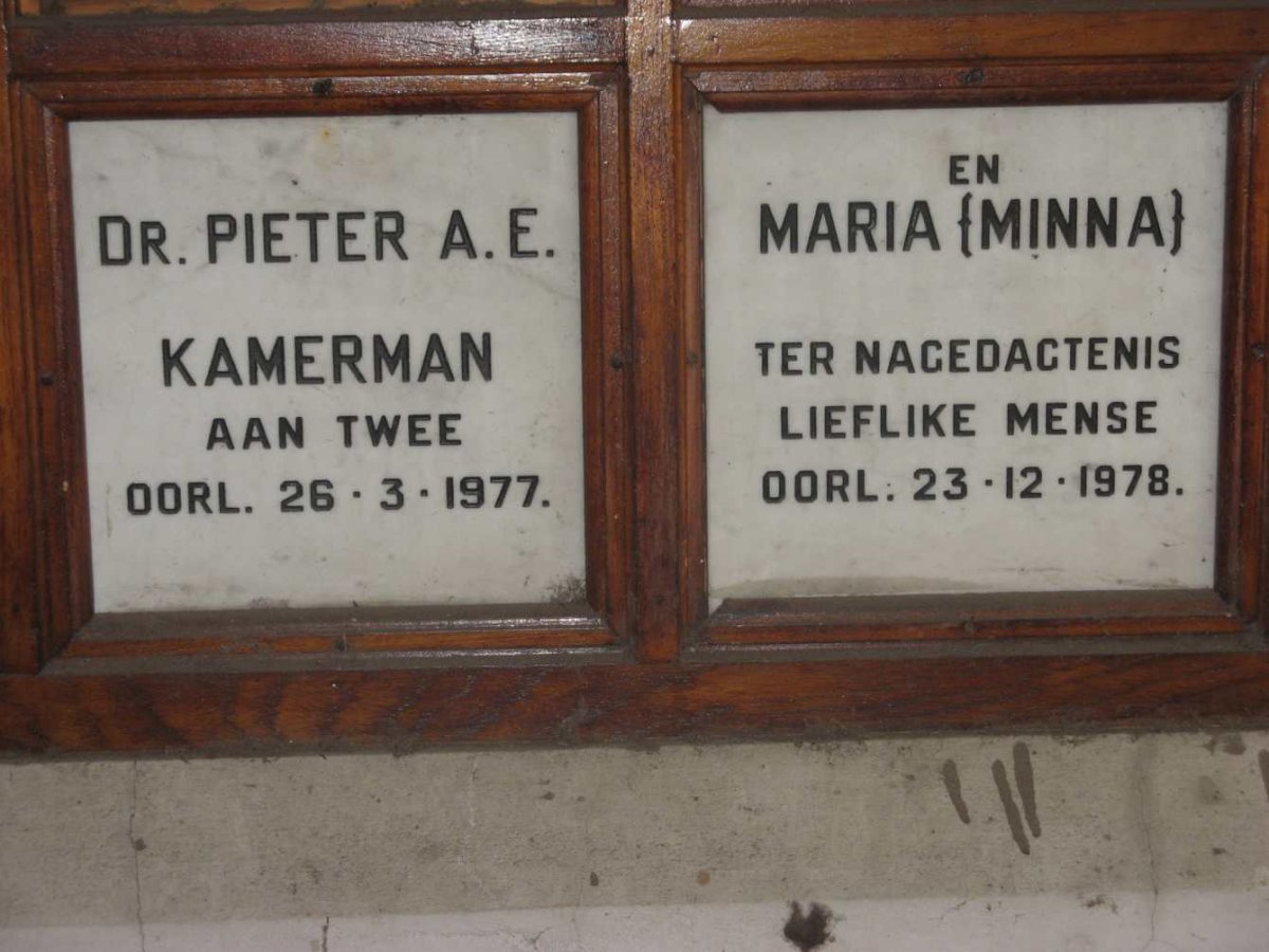 KAMERMAN Pieter A.E. -1977 &amp; Maria -1978