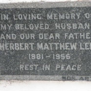 LENO Herbert Matthew 1881-1956
