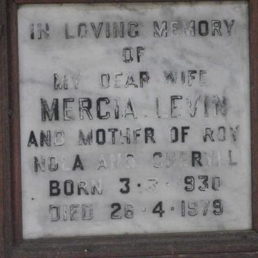 LEVIN Mercia 1930-1979