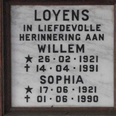 LOYENS Willem 1921-1991 &amp; Sophia 1921-1990