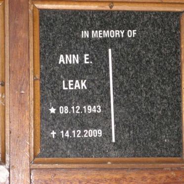LEAK Ann E. 1943-2009