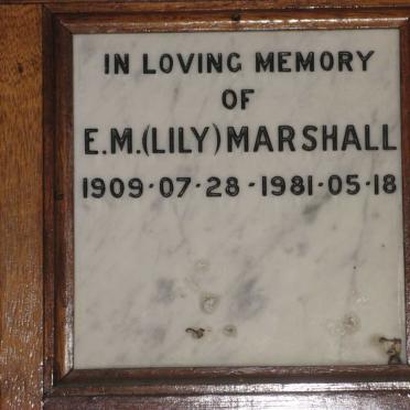MARSHALL E.M. 1909-1981