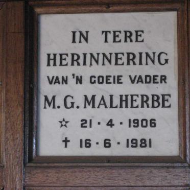 MALHERBE M.G. 1906-1981