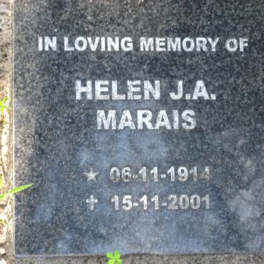 MARAIS Helen J.A. 1914-2001