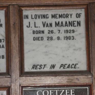 MAANEN J.L., van 1929-1983