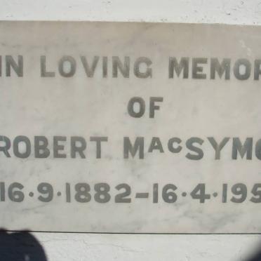 MacSYMON Robert 1882-1958