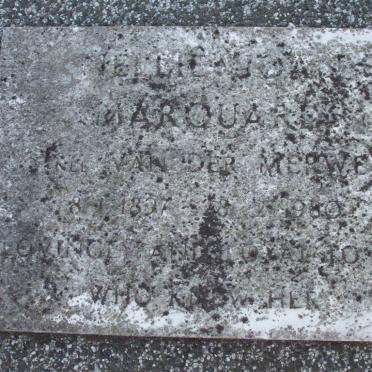 MARQUARD Nellie Joan nee VAN DER MERWE 1897-1980