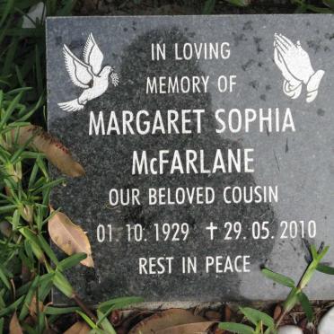 McFARLANE Margaret Sophia 1929-2010