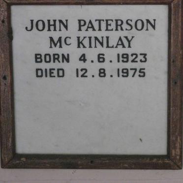McKINLAY John Paterson 1923-1975