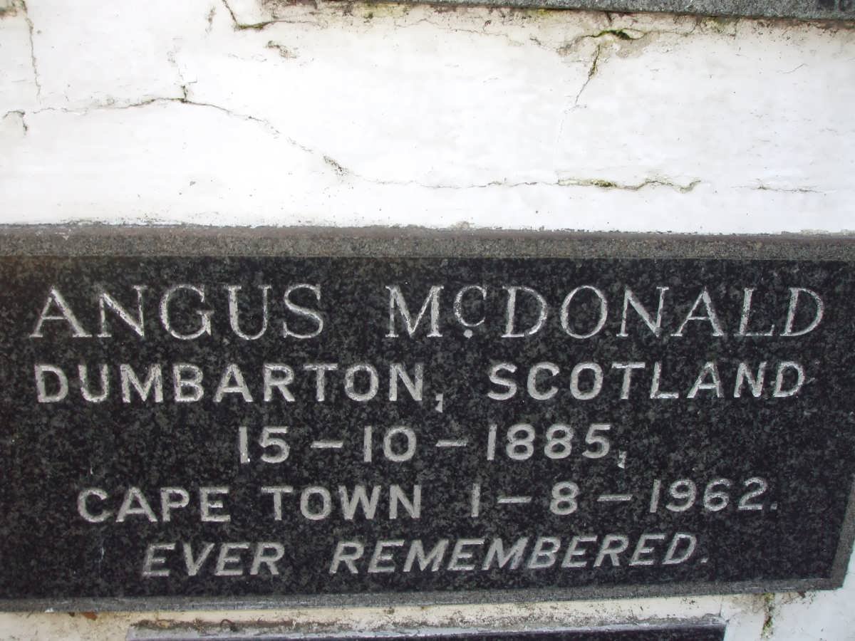 McDONALD Angus 1885-1962