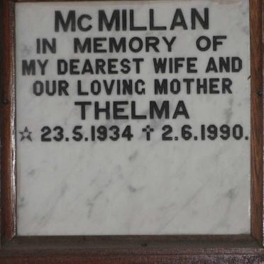McMILLAN Thelma 1934-1990
