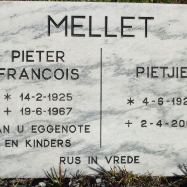 MELLET Pieter Francois 1925-1967 :: MELLET Pietjie 1921-2003