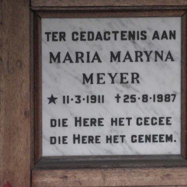MEYER Maria Maryna 1911-1987