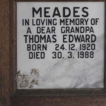 MEADES Thomas Edward 1920-1988