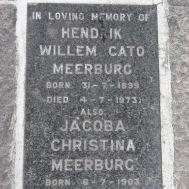 MEERBURG Hendrik Willem Cato 1899-1973 &amp; Jacoba Christina 1903-1989