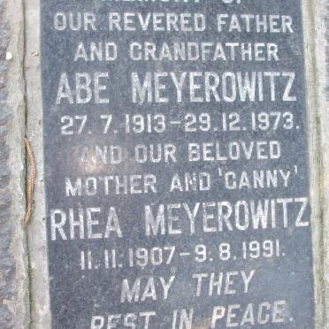 MEYEROWITZ Abe 1913-1973 &amp; Rhea 1907-1991