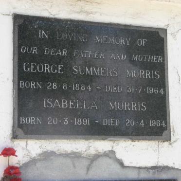 MORRIS George Summers 1884-1964 &amp; Isabella 1891-1964