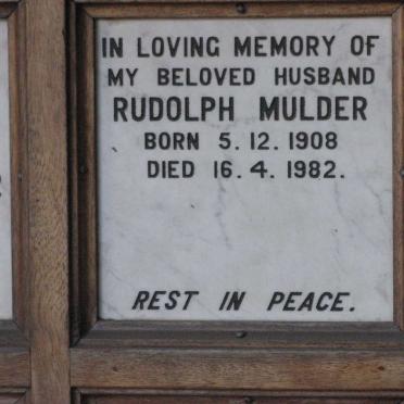 MULDER Rudolph 1908-1982