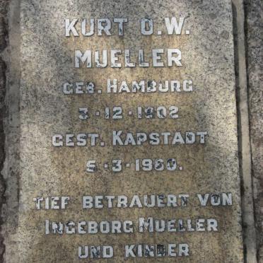 MUELLER Kurt O.W. 1902-1960