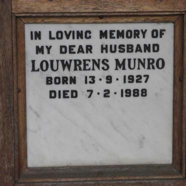 MUNRO Louwrens 1927-1988
