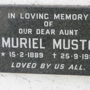 MUSTO Muriel 1889-1986