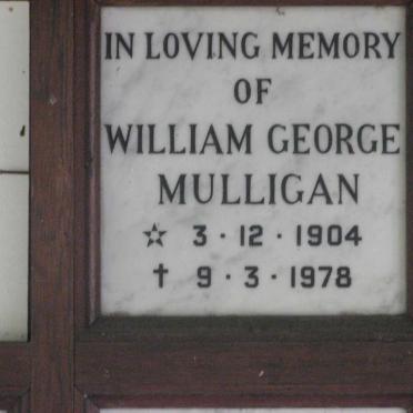 MULLIGAN William George 1904-1978