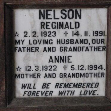 NELSON Reginald 1923-1991 &amp; Annie 1922-1992