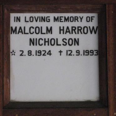 NICHOLSON Malcolm Harrow 1924-1993