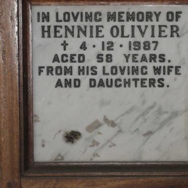 OLIVIER Hennie - 1987