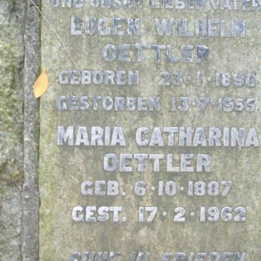 OETTLER Eugen Wilhelm 1890-1955 &amp; Maria Catharina 1887-1962