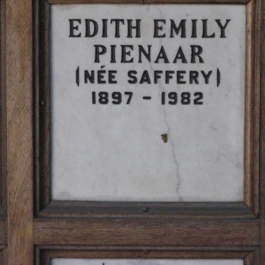 PIENAAR Edith Emily nee SAFFERY 1897-1982