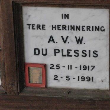PLESSIS A.V.W., du 1917-1991