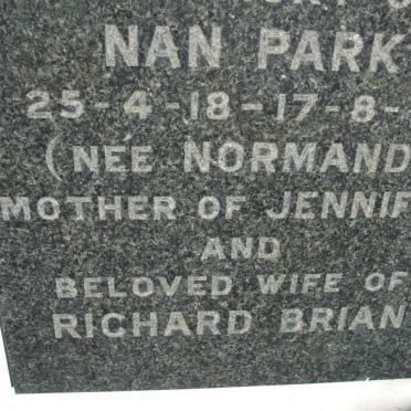 PARK Nan nee NORMAND 1918-1959