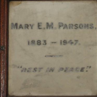 PARSONS Mary E.M. 1883-1947