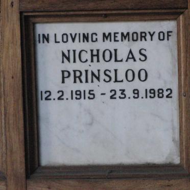 PRINSLOO Nicholas 1915-1982