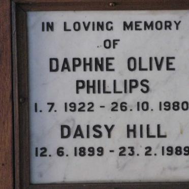 PHILLIPS Daphne Olive 1922-1980 :: HILL Daisy 1899-1989