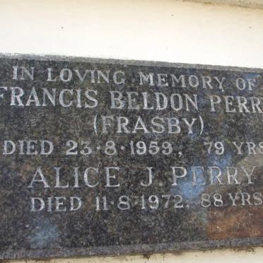 PERRY Francis Beldon -1959 &amp; Alice J. -1972